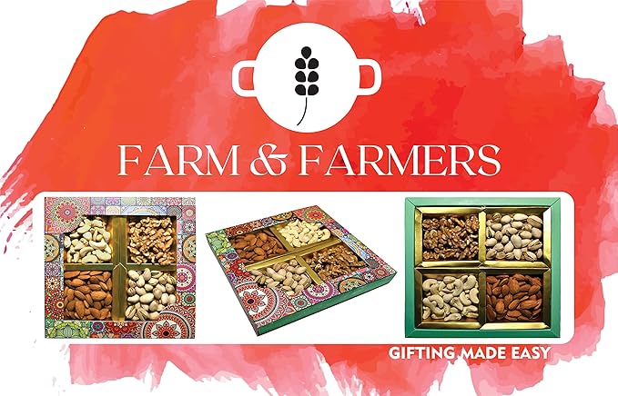 Combo of Dry Fruits Roli Chawal & Rakhi - Mix Nuts Gifts with Kumkum ChawalAlmond Cashew Pista 100gm Each Walnut(50gm)