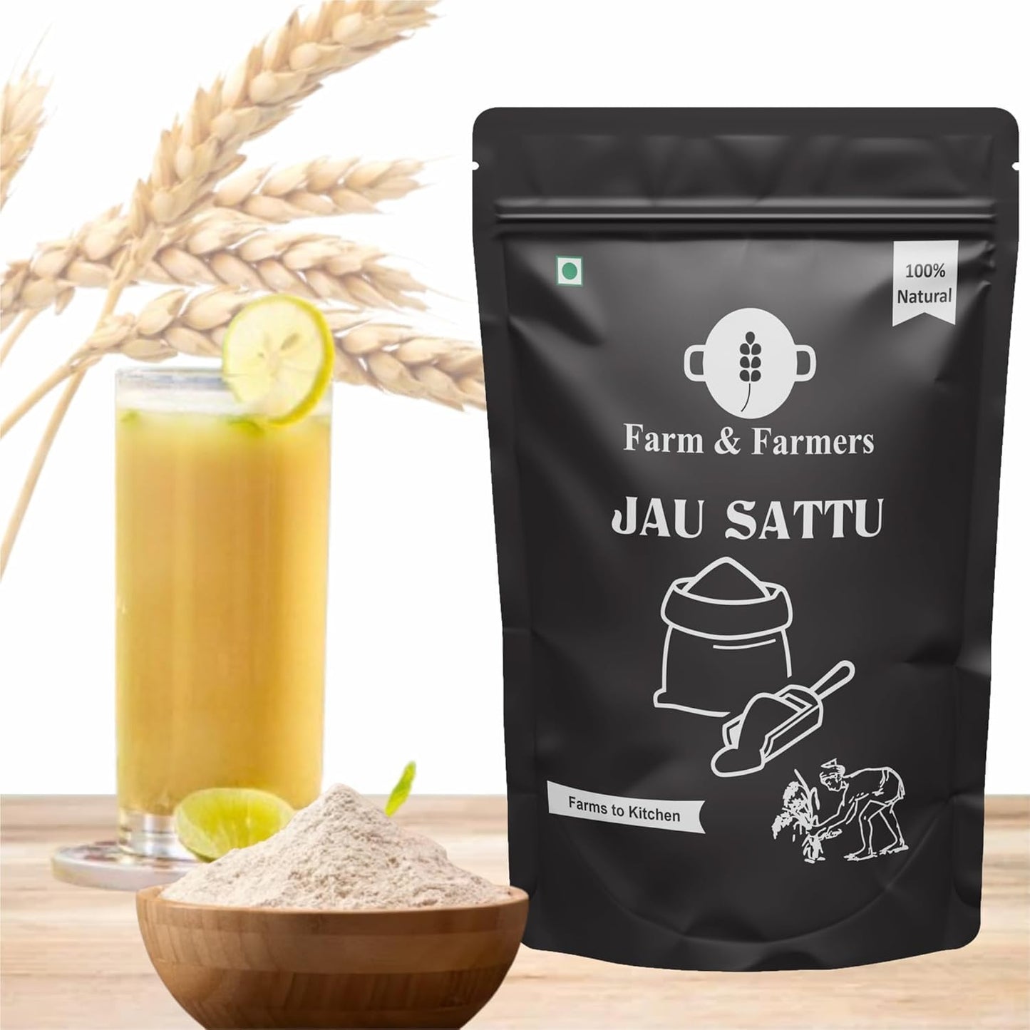 Farm & Farmers Organic Jau Sattu (1 KG)