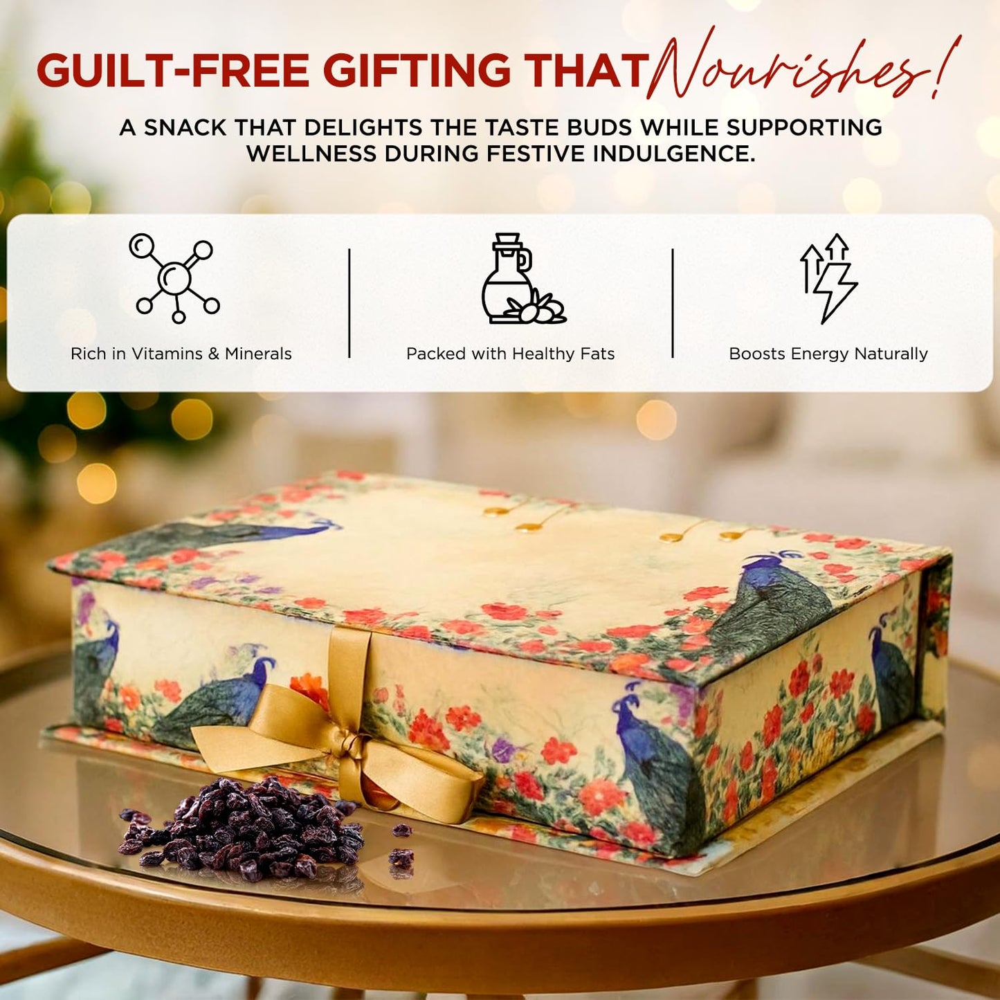 Farm & Farmers Premium Dry Fruit Diwali Gift Hamper | Nut Mix, 5 in 1 Mix Seeds, Cranberries, Berries Mix | Healthy Snacks Gift Box for Corporate Gifting & Festive Deepawali Gift (Pack of 4 x 80g)