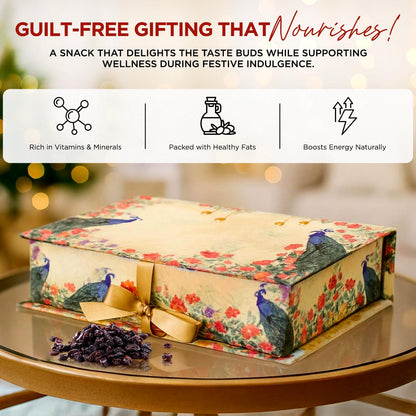 Farm & Farmers Premium Dry Fruit Diwali Gift Hamper | Nut Mix, 5 in 1 Mix Seeds, Cranberries, Berries Mix | Healthy Snacks Gift Box for Corporate Gifting & Festive Deepawali Gift (Pack of 4 x 80g)