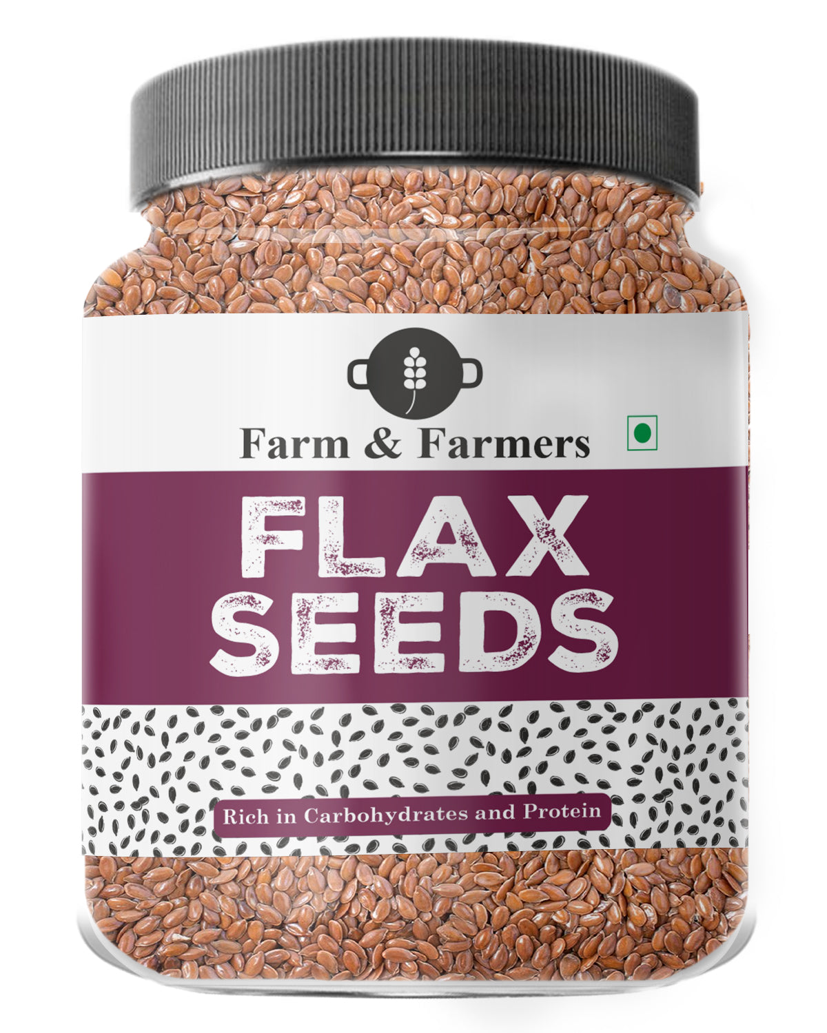 Farm & Farmers Healthy Combo of Organic Flax, Chia, Pumpkin, Watermelon, Sunflower Seeds Mix Superfoods for Eating Rich in Antioxidants Vitamins & Minerals (5 Pack Seeds Mix - 250 Grams Each)