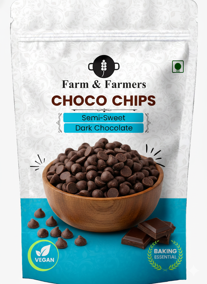Farm & Farmers Gluten-Free Almond Flour (250g/500g/1kg) + Vegan Dark Choco Chips (200g) Combo