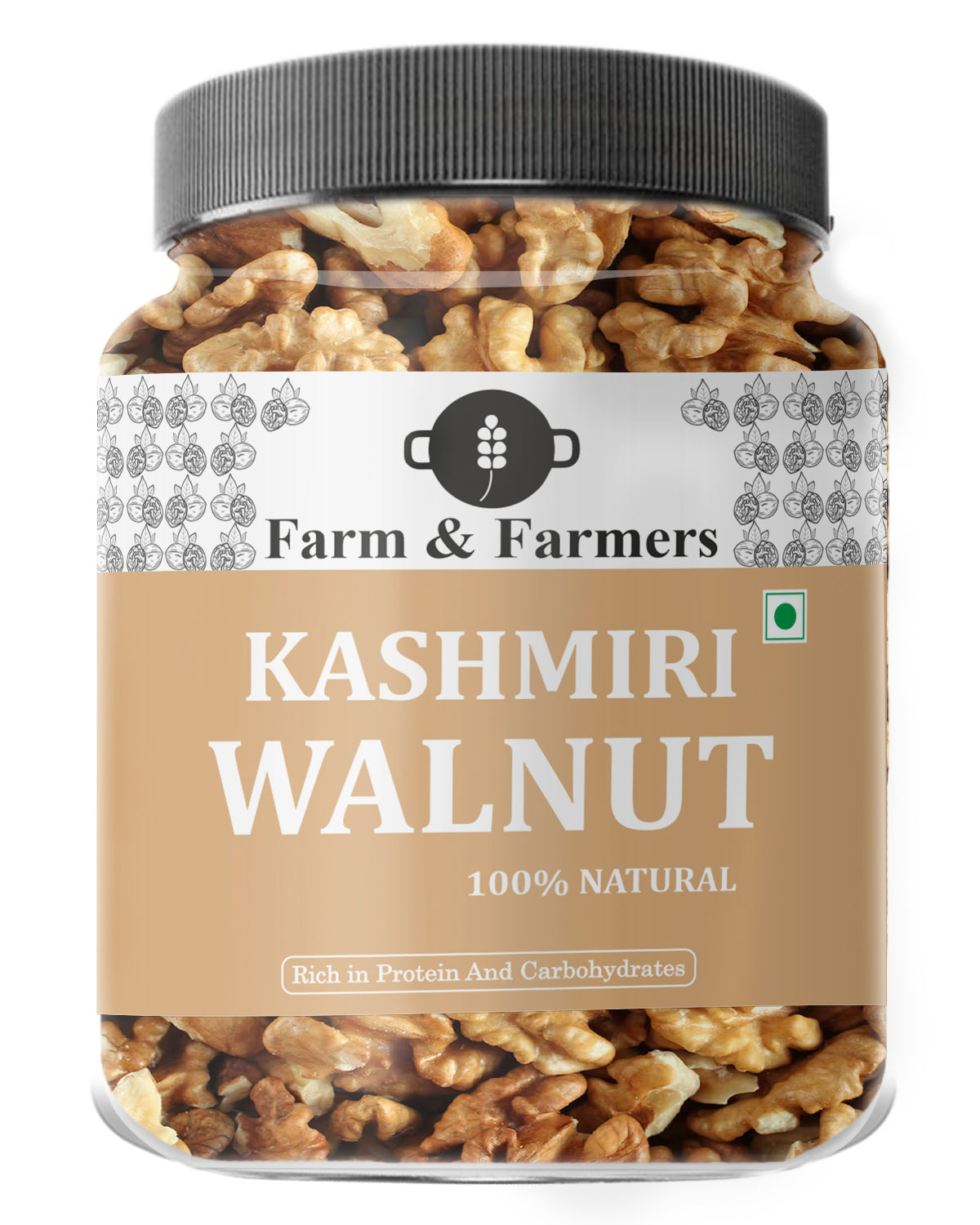 Farm & Farmers Premium Mixed Dry Fruits Nuts Almonds, Cashews, Pistachios, Raisins, Walnuts Dry Fruits Combo, Pack of 5 - ( 250 Gram Each 4, Walnuts 175 Gram )