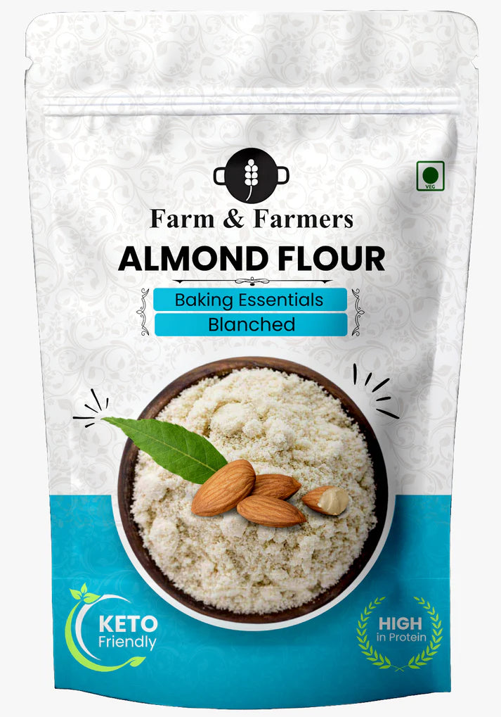 Farm & Farmers Gluten-Free Almond Flour (250g/500g/1kg) + Vegan Dark Choco Chips (200g) Combo